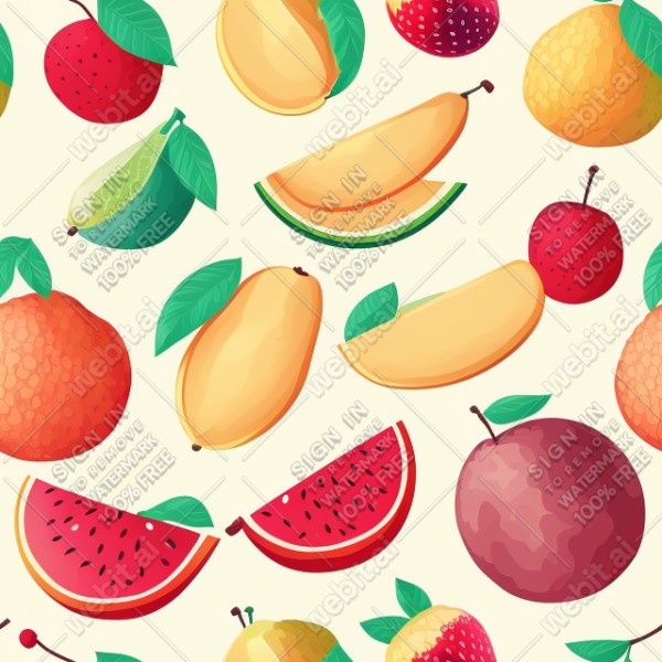 Fruits illustration flat texture, trending on artstation, base color, albedo, detailed, 4k