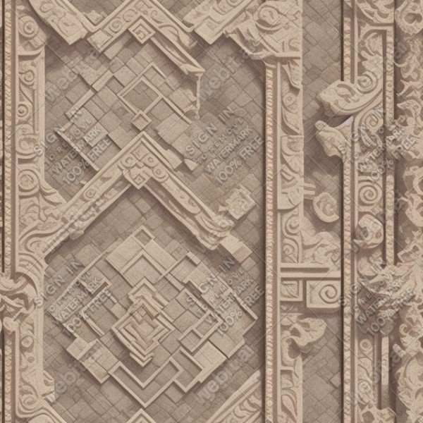 Ornate temple floor flat texture, trending on artstation, base color, albedo, detailed, 4k