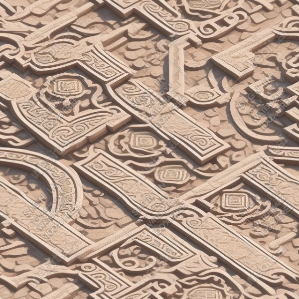 Ornate temple floor flat texture, trending on artstation, base color, albedo, detailed, 4k