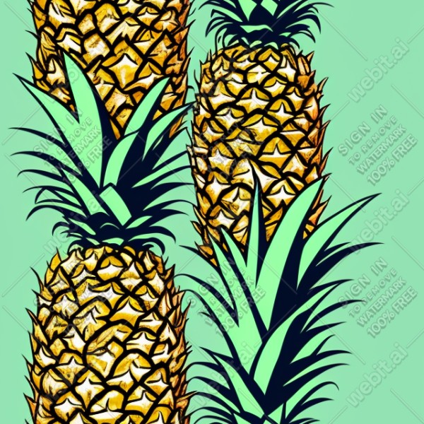 Pineapple illustration texture, trending on artstation, base color, albedo, detailed, 4k