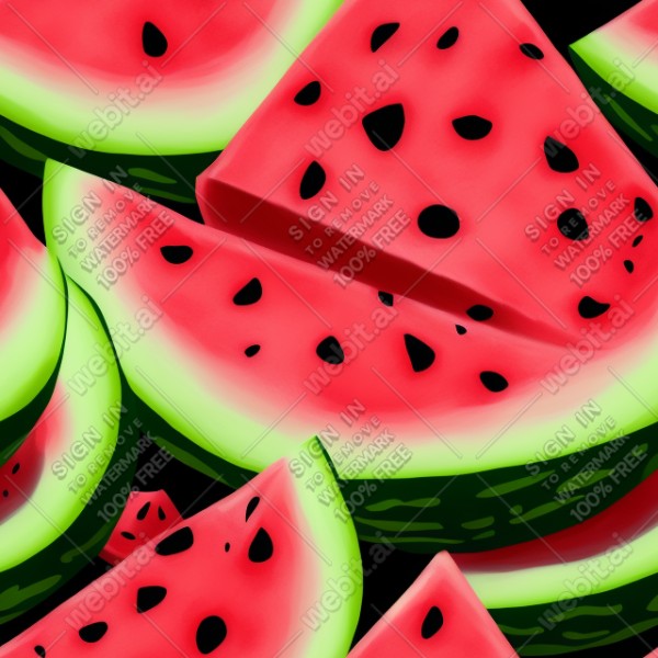 Watermelon illustration texture, trending on artstation, base color, albedo, detailed, 4k
