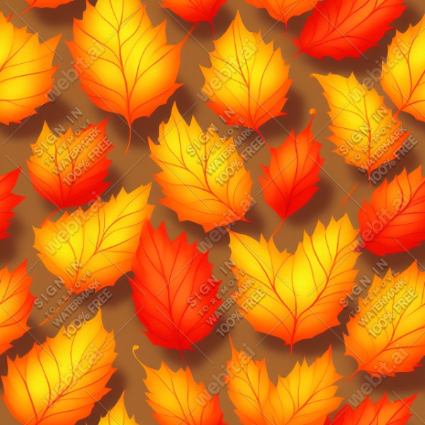 Autumn leaves illustration flat texture, trending on artstation, base color, albedo, detailed, 4k