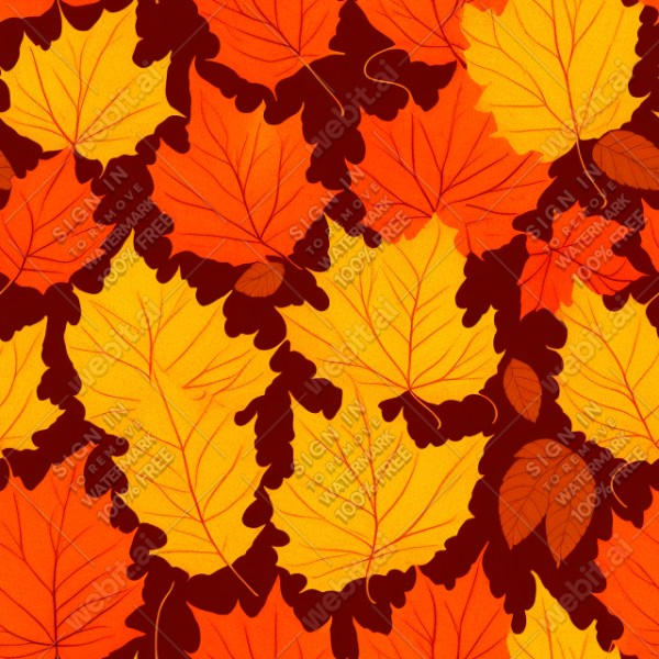 Autumn leaves illustration flat texture, trending on artstation, base color, albedo, detailed, 4k