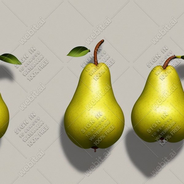 Pear illustration wall texture, trending on artstation, base color, albedo, detailed, 4k