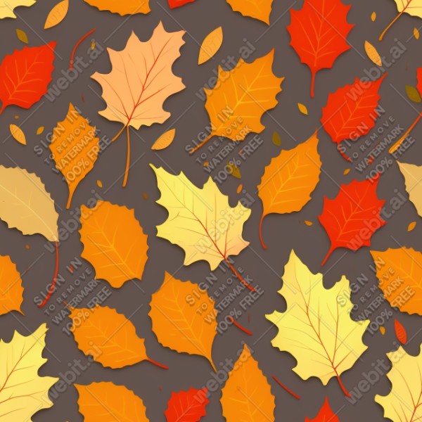 Autumn leaves illustration flat texture, trending on artstation, base color, albedo, detailed, 4k