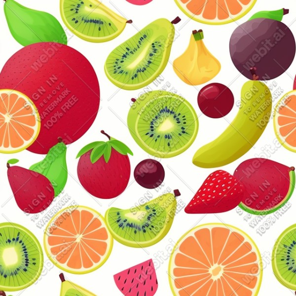 Fruits illustration flat texture, trending on artstation, base color, albedo, detailed, 4k