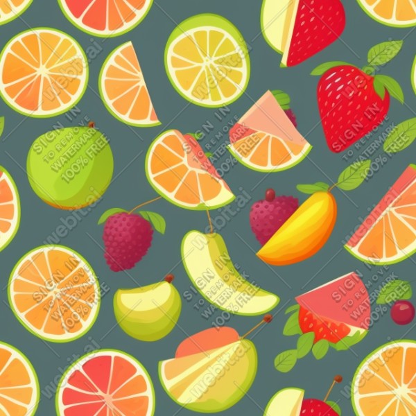 Fruits flat illustration, trending on artstation, base color, albedo, detailed, 4k