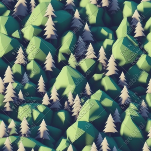 Aesthetic forest low poly texture, trending on artstation, base color, albedo, detailed, 4k