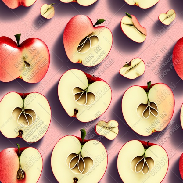 Apple illustration wall texture, trending on artstation, base color, albedo, detailed, 4k