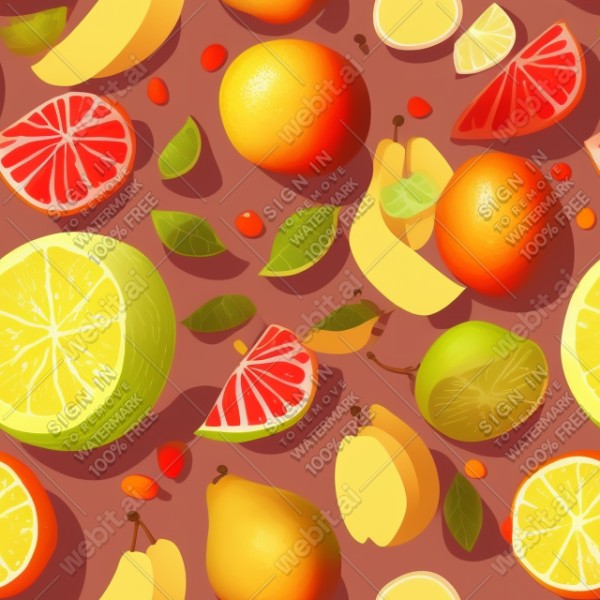 Fruit illustration flat texture, trending on artstation, base color, albedo, detailed, 4k
