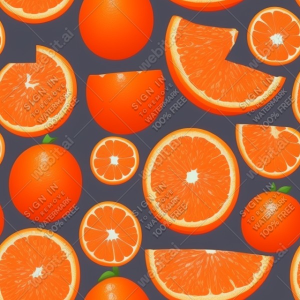 Orange fruit illustration wall texture, trending on artstation, base color, albedo, detailed, 4k